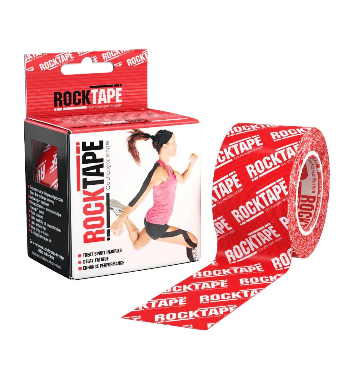Rocktape Red Logo 5m Roll